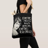 Sarcastic Phrase Womens Meme Manchmal kämpfe ich Tasche (Von Nahem)