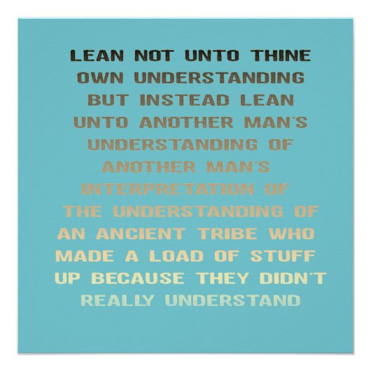 Sarcastic Psalm Poster (Vorderseite)