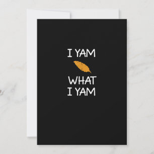 Sarcastic, Pun I Yam Was ich Yam, Funny, Joke, Fam Feiertagskarte