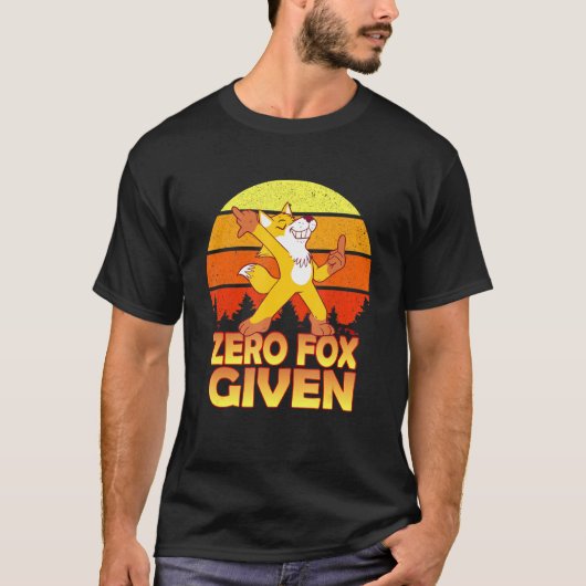 Sarcastic Pun Zero Fox gegeben Fox T-Shirt (Vorderseite)