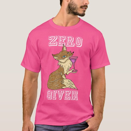 Sarcastic Punny Fox Pun Zero Fox gegeben T-Shirt (Vorderseite)