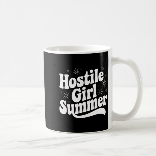 Sarcastic Quote Retro Saying Hostile Girl Summer B Kaffeetasse (Rechts)