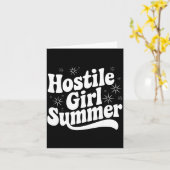 Sarcastic Quote Retro Saying Hostile Girl Summer B Karte (Gelbe Blume)