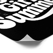 Sarcastic Quote Retro Saying Hostile Girl Summer B Poster (Ecke)