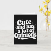 Sarcastic Quote Saying Cute & Has Onions Girly Karte (Gelbe Blume)