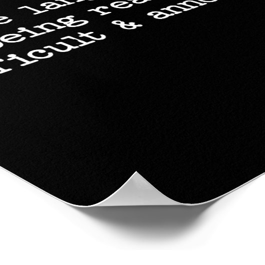 Sarcastic Quote Saying Fun Snarky Gift Difficult & Poster (Ecke)