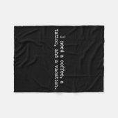 Sarcastic Quote Saying Gift I Need A Coffee Tattoo Fleecedecke (Vorderseite (Horizontal))