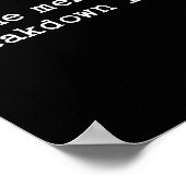 Sarcastic Quote Saying Gift One Mental Breakdown L Poster (Ecke)