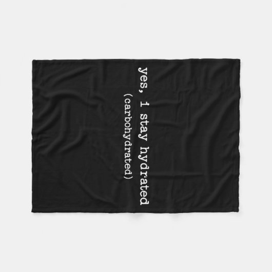 Sarcastic Quote Work Saying Snarky Carbohydrate Di Fleecedecke (Vorderseite (Horizontal))