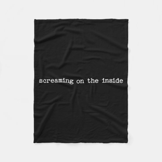 Sarcastic Quote Work Saying Snarky Gift Screaming Fleecedecke (Vorderseite)