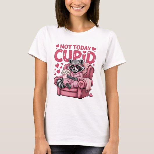 Sarcastic Raccoon Valentines T-Shirt (Vorderseite)
