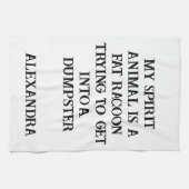 Sarcastic Racoon Funny Animal Lover Custom Humor Geschirrtuch (Horizontal)