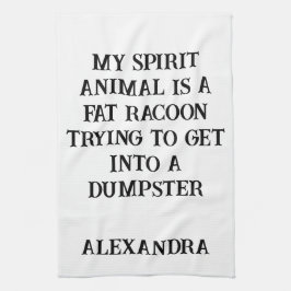 Sarcastic Racoon Funny Animal Lover Custom Humor Geschirrtuch