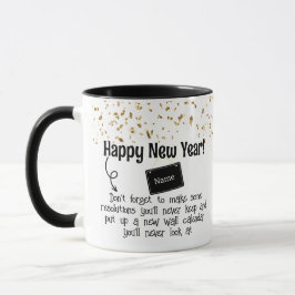 Sarcastic Resolution Funny Happy Neues Jahr Confet Tasse