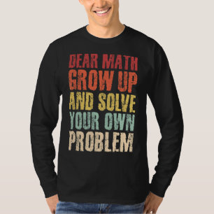 Sarcastic Retro Liebe Mathe aufgewachsen und löst T-Shirt