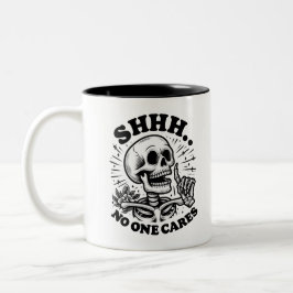 Sarcastic Skeleton Funny Coffee Zweifarbige Tasse