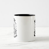 Sarcastic Skeleton Funny Coffee Zweifarbige Tasse (Mittel)