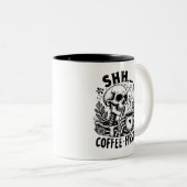 Sarcastic Skeleton Funny Coffee Zweifarbige Tasse (VorderseiteRechts)