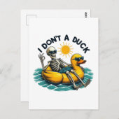 Sarcastic Skeleton on Duck Postkarte (Vorne/Hinten)