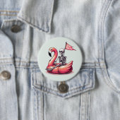 Sarcastic Skeleton über Flamingo - Bleibe Salty Button (Beispiel)