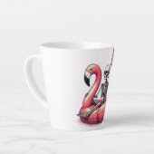 Sarcastic Skeleton über Flamingo - Bleibe Salty Milchtasse (Linke Ecke)