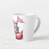 Sarcastic Skeleton über Flamingo - Bleibe Salty Milchtasse (Rechte Ecke)