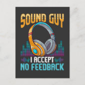 Sarcastic Sound Guy Headphones DJ Sound Engineer Postkarte (Vorderseite)