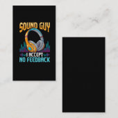 Sarcastic Sound Typ Kopfhörer DJ Sound Engineer Visitenkarte (Vorne/Hinten)
