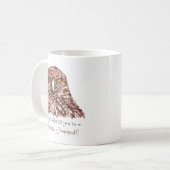 Sarcastic Spaß Zitat Wasserfarben Grumpe Owl Kaffeetasse (Vorderseite Links)