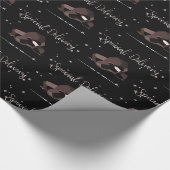 Sarcastic Special Delivery Script Lumps of Coal Geschenkpapier (Ecke)