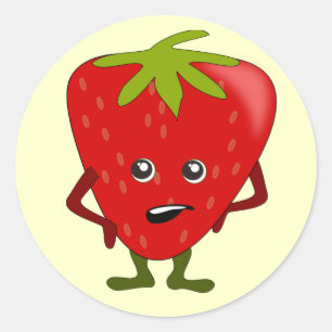 Sarcastic Strawberry: Bad Fruit Gang Runder Aufkleber