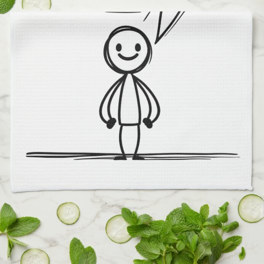 Sarcastic Strichmännchen Zitat - Energie Rettend Geschirrtuch (Gefaltet)