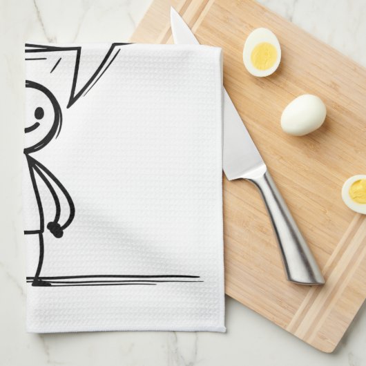 Sarcastic Strichmännchen Zitat - Energie Rettend Geschirrtuch (Viertel Falte)