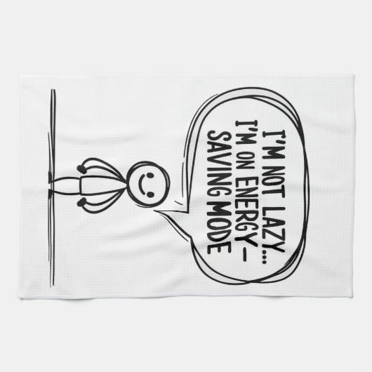 Sarcastic Strichmännchen Zitat - Energie Rettend Geschirrtuch (Horizontal)