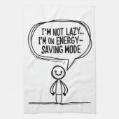Sarcastic Strichmännchen Zitat - Energie Rettend Geschirrtuch (Vertikal)