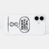 Sarcastic Strichmännchen Zitat - Energie Rettend iPhone 16 Hülle (Rückseite (Horizontal))