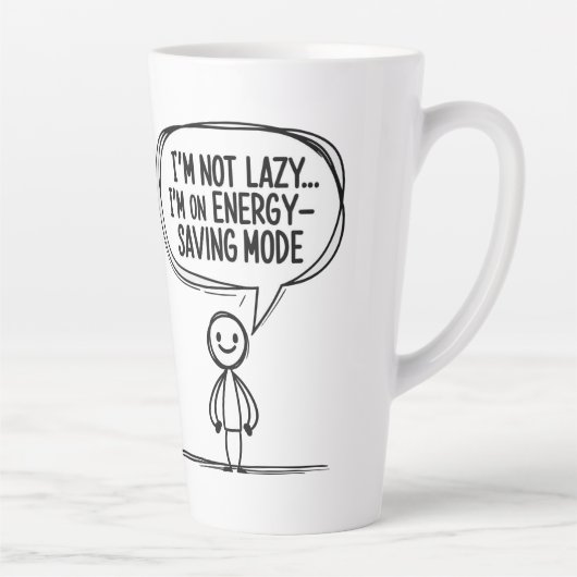 Sarcastic Strichmännchen Zitat - Energie Rettend Milchtasse (Rechts)