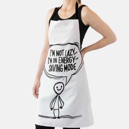 Sarcastic Strichmännchen Zitat - Energie Rettend Schürze (InSitu)