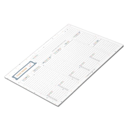 Sarcastic "This Weekly" Wochenplaner Snarky Quotes Notizblock (angewinkelt)