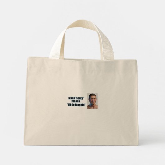Sarcastic Tote Bag Mini Stoffbeutel (Rückseite)