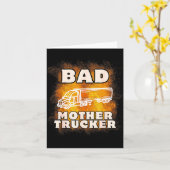 Sarcastic Trucking Humor Quote For Bad Mother Truc Karte (Gelbe Blume)