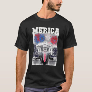 Sarcastic TRUMP 4. Juli MERICA FIREWORKS Patri T-Shirt