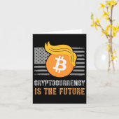 Sarcastic Trump America Crypto Is Future Joke Bull Karte (Gelbe Blume)