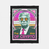 Sarcastic Trump der Aufstieg von Crypto Bitcoin Ki Fleecedecke (Vorderseite)