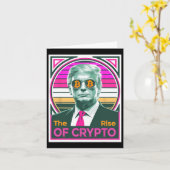 Sarcastic Trump der Aufstieg von Crypto Bitcoin Ki Karte (Gelbe Blume)