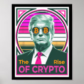 Sarcastic Trump der Aufstieg von Crypto Bitcoin Ki Poster (Vorne)