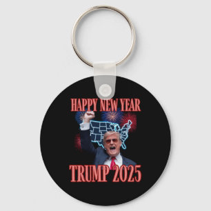 Sarcastic Trump glücklich Neues Jahr 2025 47. Präs Schlüsselanhänger