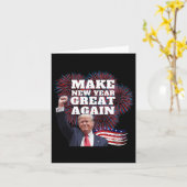 Sarcastic Trump macht Neujahr wieder zum großen Ko Karte (Gelbe Blume)