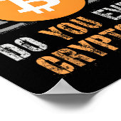 Sarcastic Trump tun Sie sogar Crypto Bro Lift Bull Poster (Ecke)