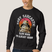 Sarcastic Turtle Retro Sunset Graphic Sweatshirt (Vorderseite)